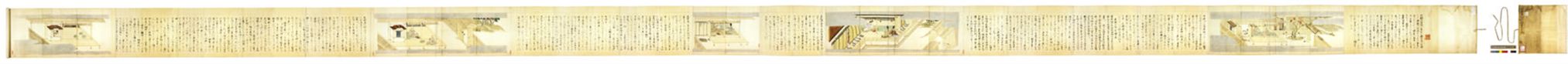探原斎法眼/人物図/瓢箪から駒図/掛軸/名家伝来/AH-795 べた